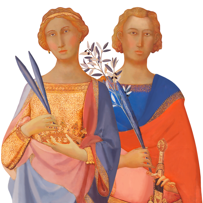 A picture of Saint Victor of Damascus and Corona